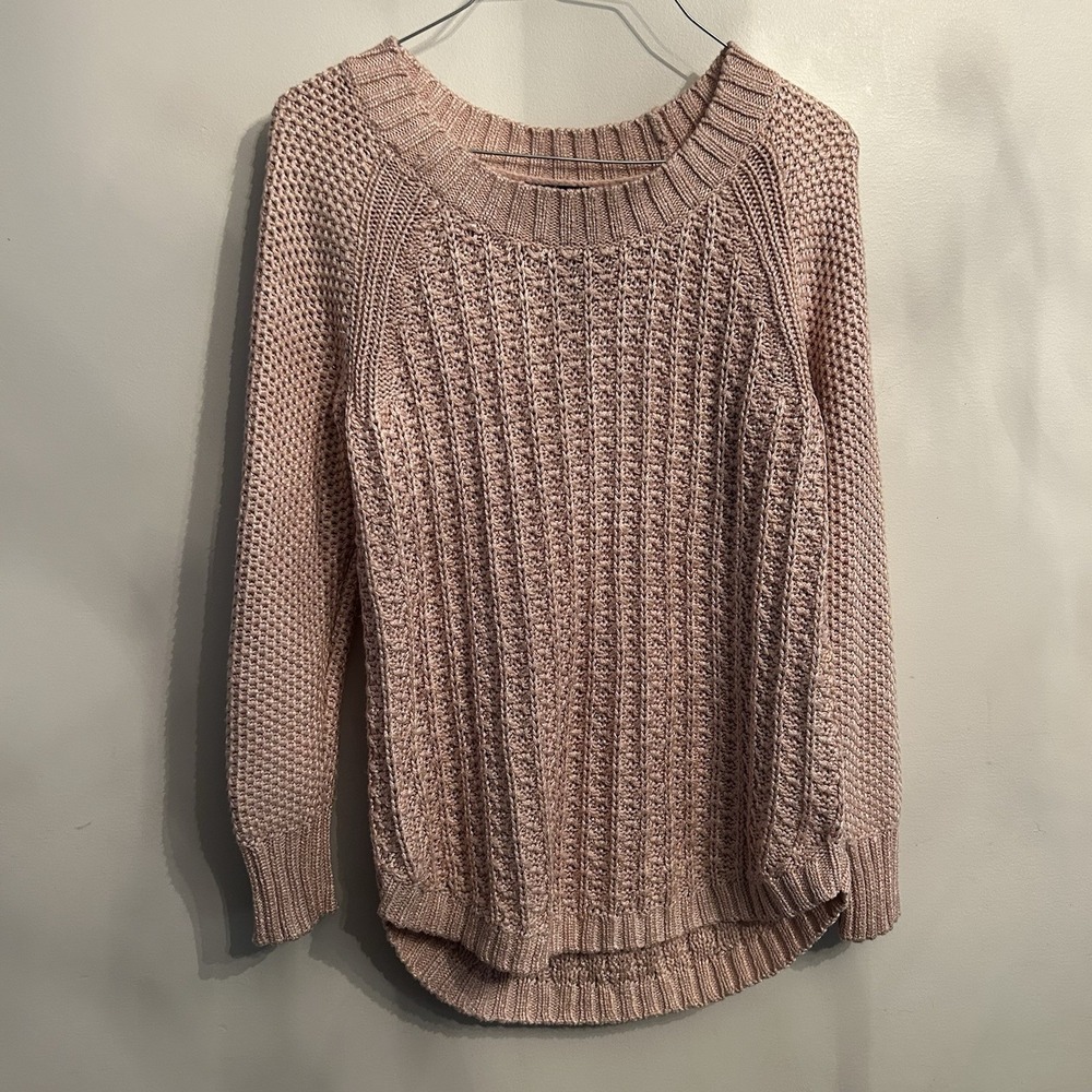 VINTAGE Calvin Klein Sweater Women Medium Blush Pink Pullover 90s Y2K‎